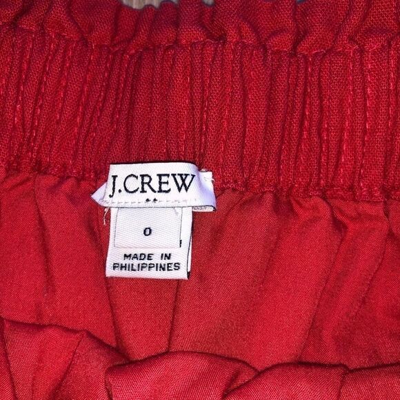 Women's J. Crew Red Scalloped Hem Skirt - Picture 6 of 7